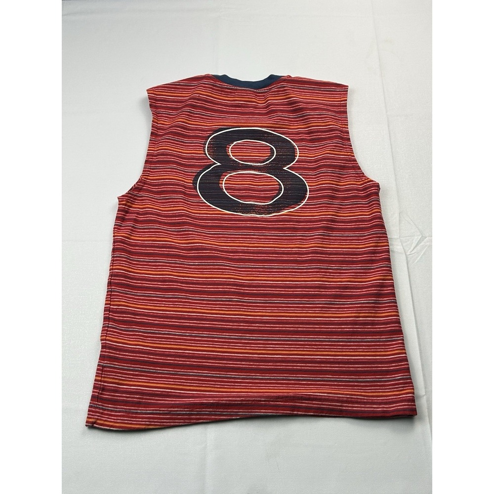 Tommy Hilfiger Y2K Striped Sleeveless Tank Top Sz Med Red Cotton Logo Retro 90s - Picture 6 of 10